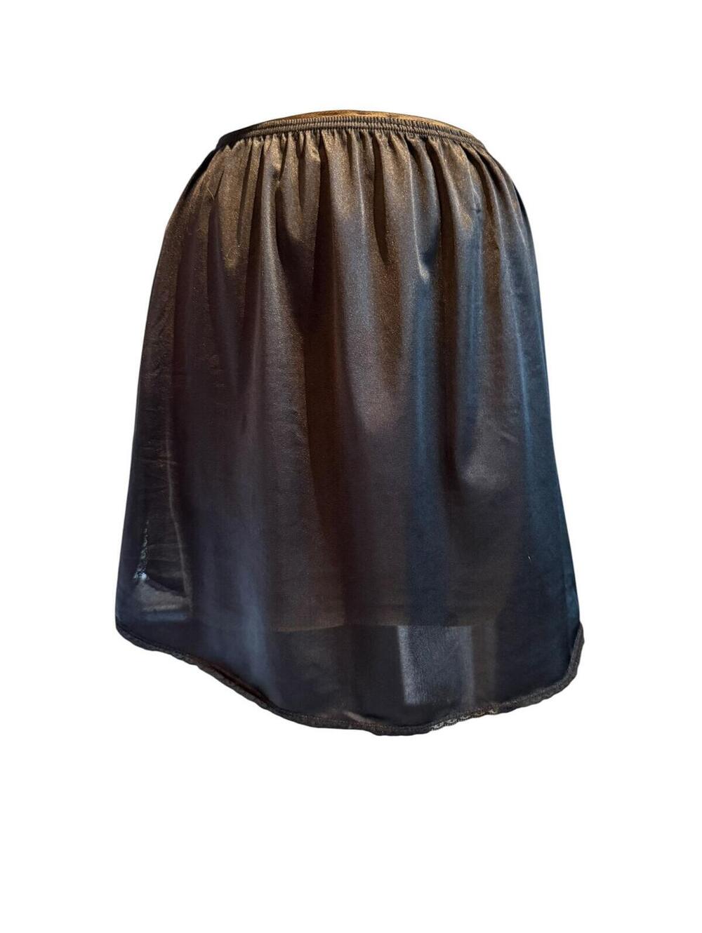 Vasserette Black Half Slip Petticoat with Elastic Waistband